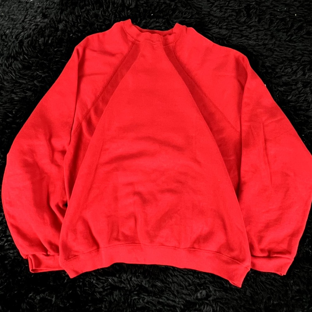 vintage 80s red blank tultex crewneck size XXL